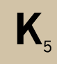 Grote scrabble letters K